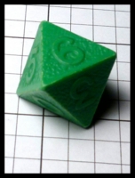 Dice : Dice - 8D - Green with Raised Numerals - Ebay Dec 2015